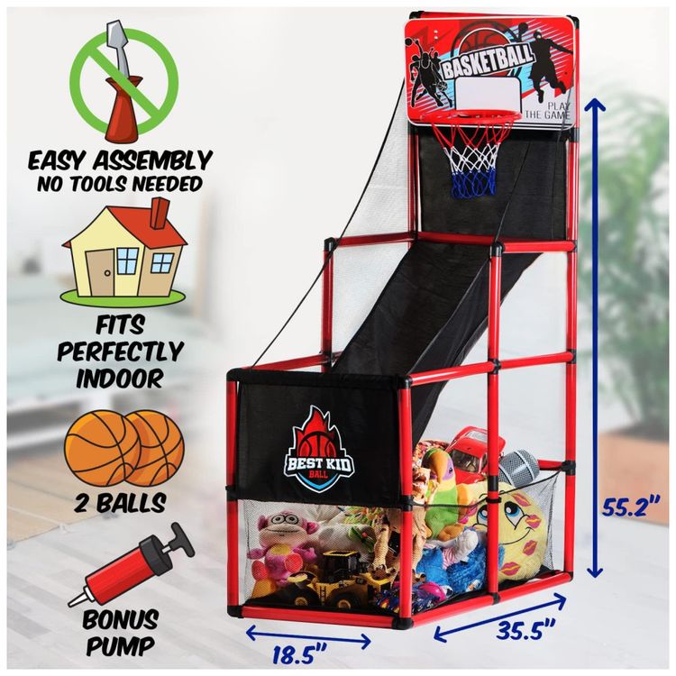 Cesta-de-Basquete-Arcade-Inclui-Bola-Ideal-Como-Presente-Imagem-5