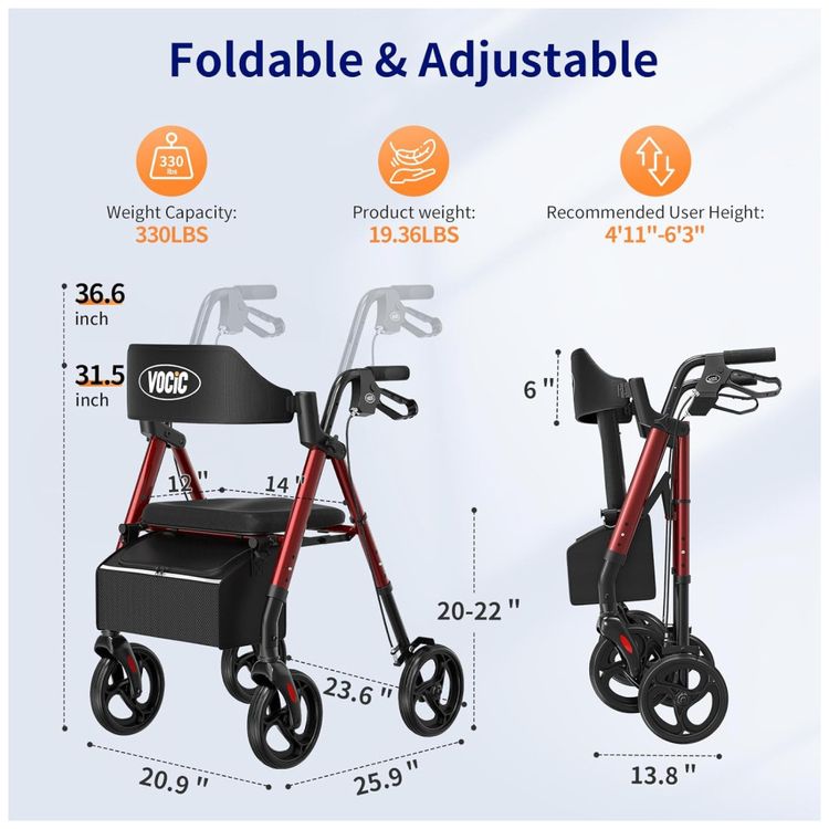 Andador-Dobravel-para-Idoso-com-Assento-Rodas-Grandes-de-Imagem-5