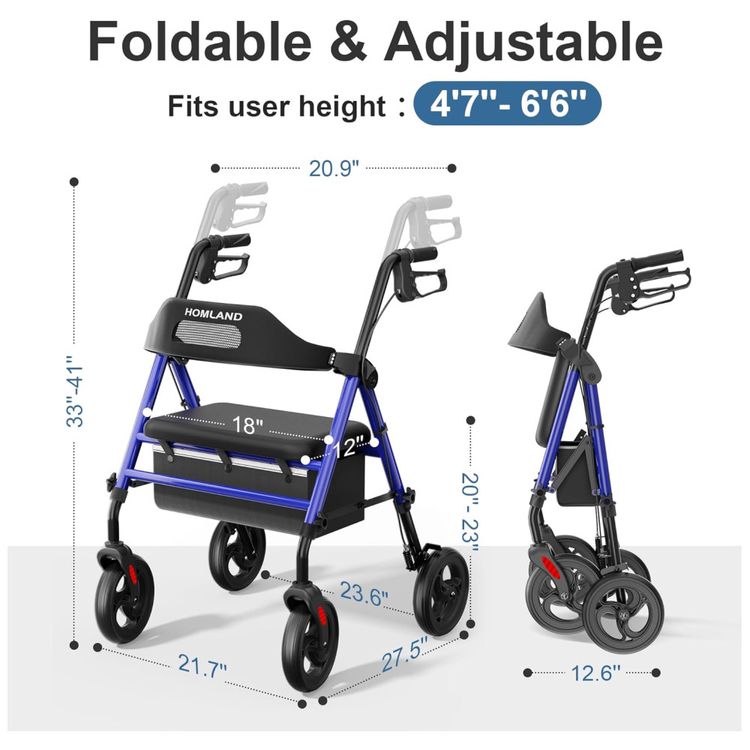 Andador-Dobravel-para-Idoso-com-Assento-Rodas-Grandes-de-Imagem-5
