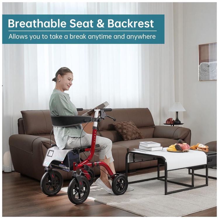 Andador-All-Terrain-Rollator-com-Assento-Rodas-Dianteiras-Imagem-2