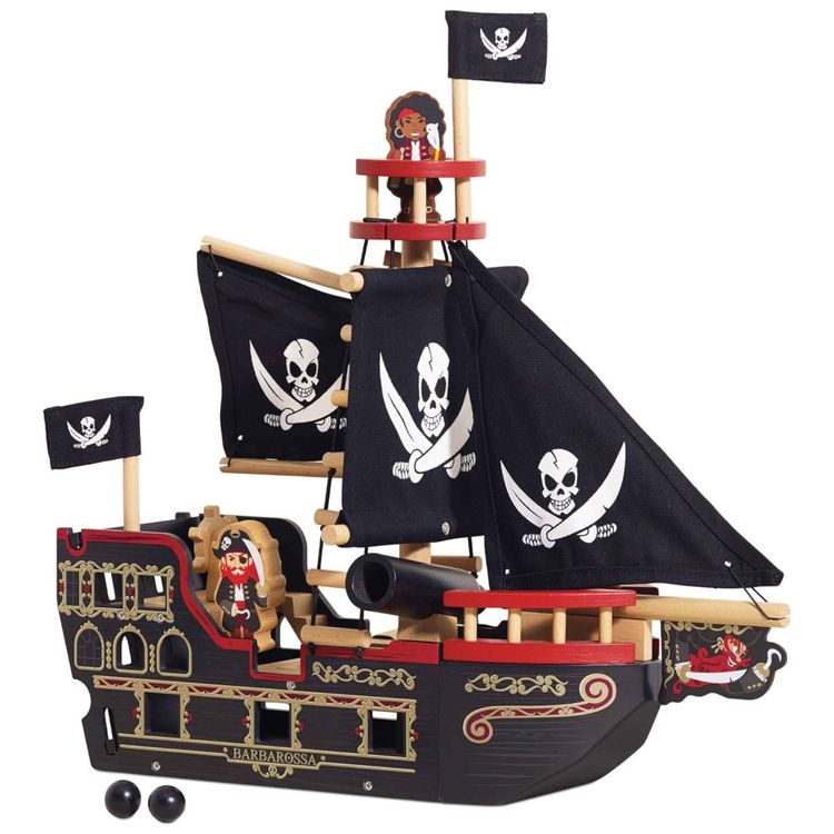 Navio-Pirata-de-Madeira-Barbarossa-Brinquedo-Premium-para-Imagem-0