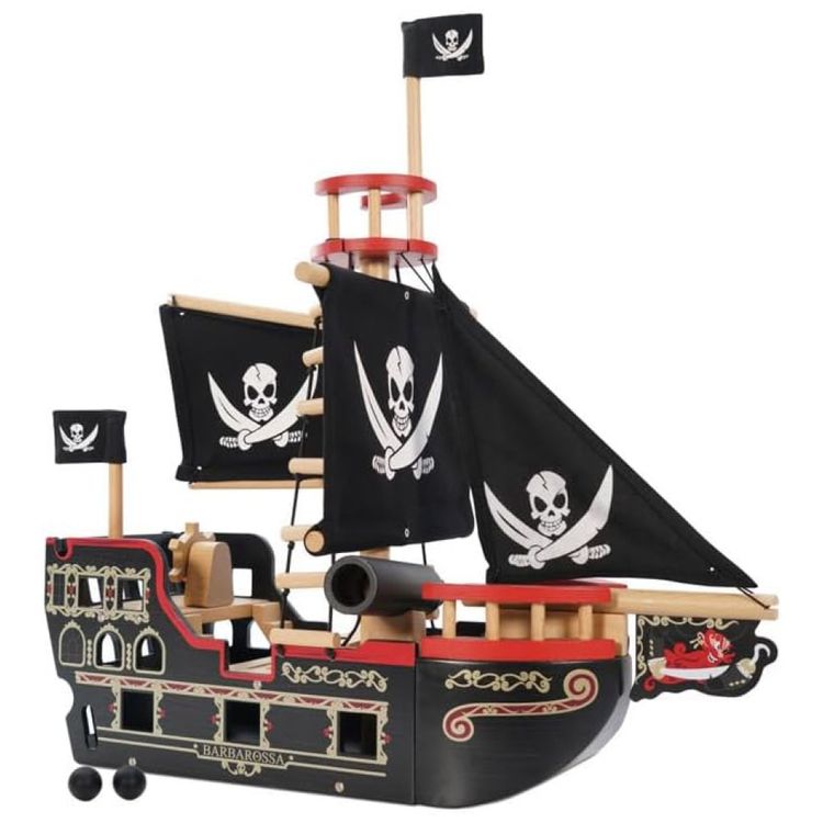 Navio-Pirata-de-Madeira-Barbarossa-Brinquedo-Premium-para-Imagem-3