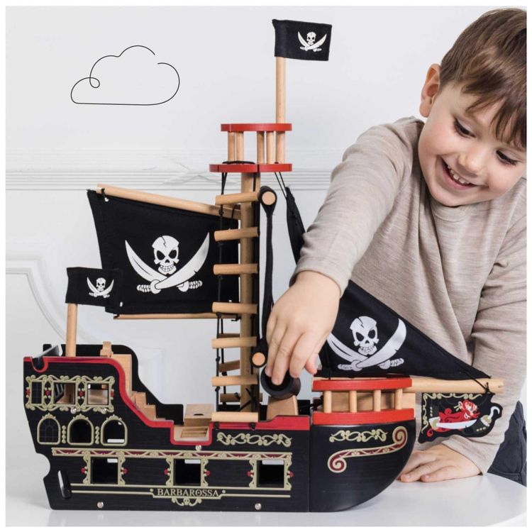 Navio-Pirata-de-Madeira-Barbarossa-Brinquedo-Premium-para-Imagem-4