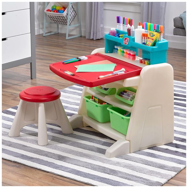 Mesa-de-Atividades-2-em-1-para-Criancas-Flip-Doodle-Easel-Imagem-1