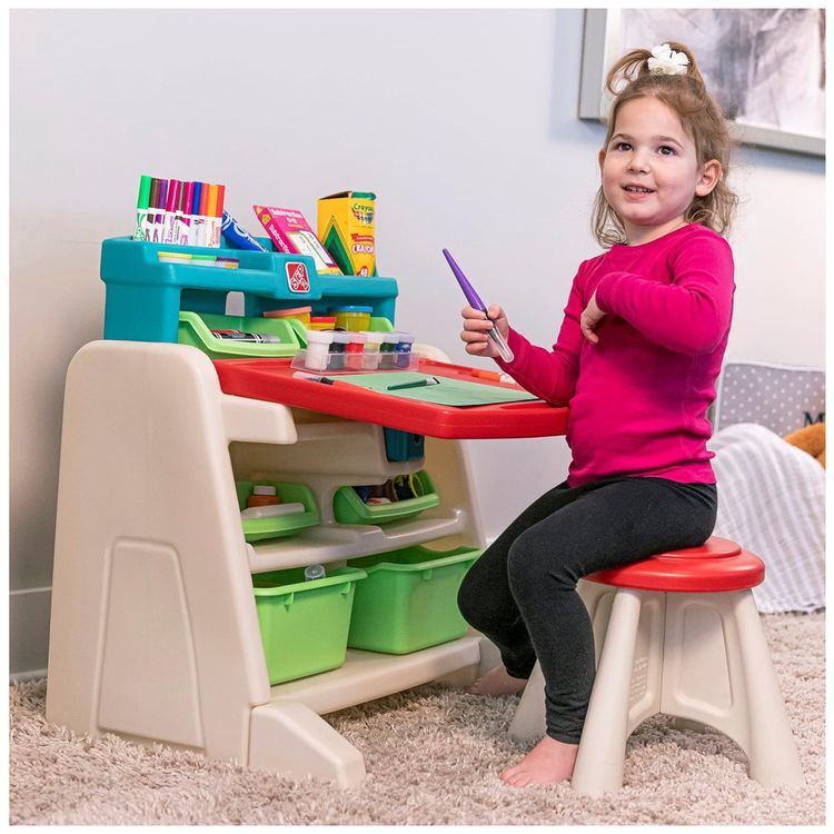 Mesa-de-Atividades-2-em-1-para-Criancas-Flip-Doodle-Easel-Imagem-4