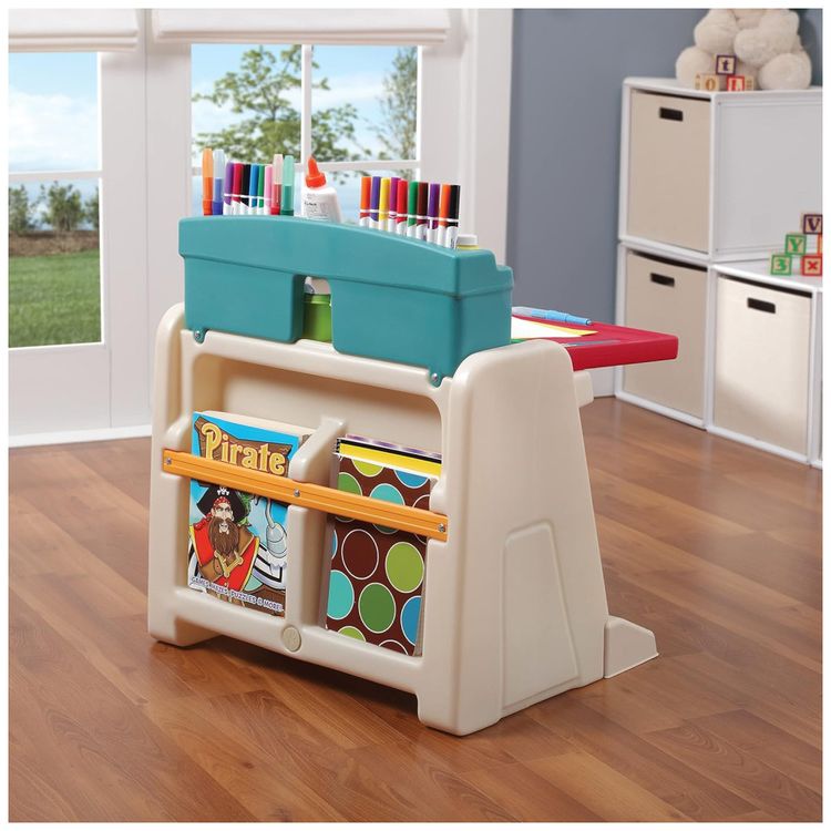 Mesa-de-Atividades-2-em-1-para-Criancas-Flip-Doodle-Easel-Imagem-5