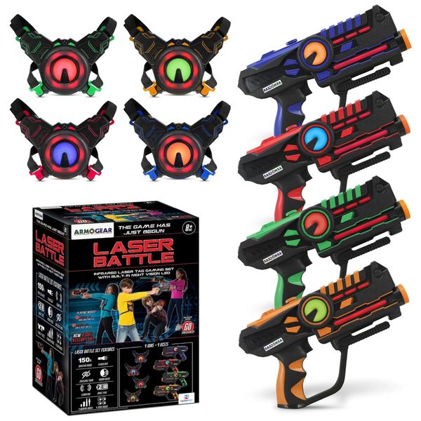 Pitolas-de-Laser-Tag-ArmoGear-com-4-Pecas-Recarrregaveis-e-Imagem-0