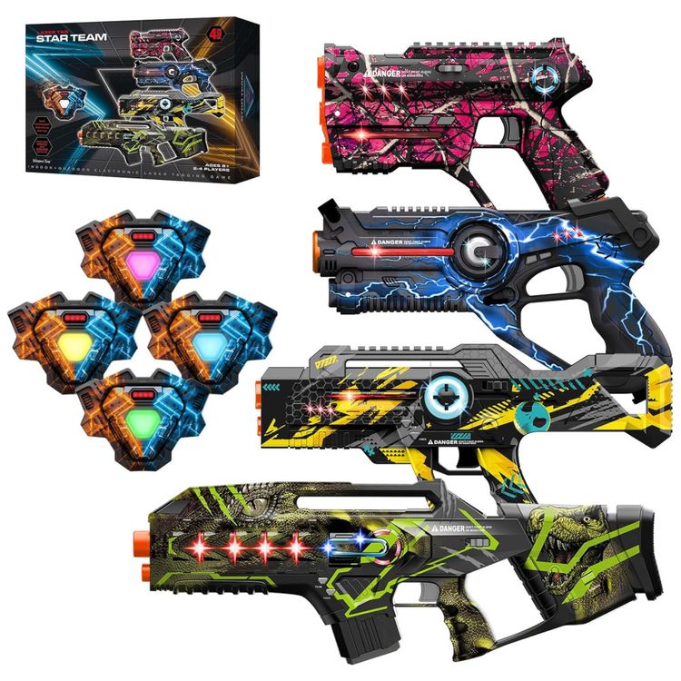 Conjunto-de-Pistolas-de-Laser-Tag-Ate-4-Jogadores-para-Imagem-0