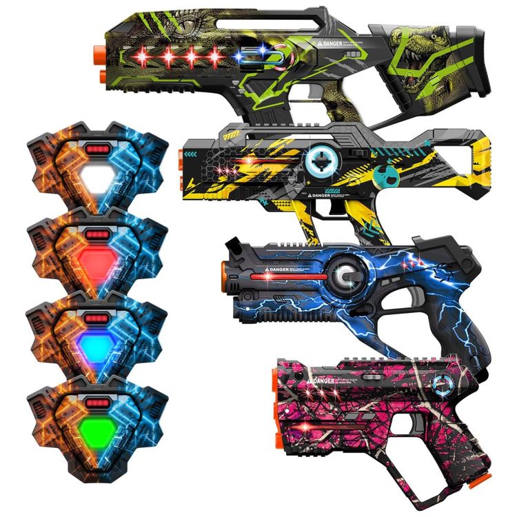 Conjunto-de-Pistolas-de-Laser-Tag-Ate-4-Jogadores-para-Imagem-1