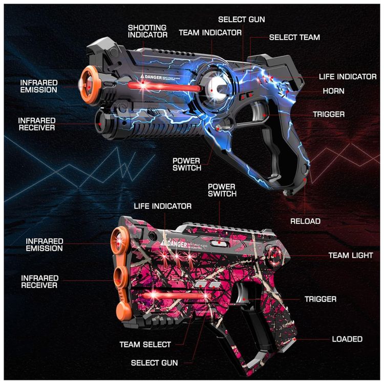 Conjunto-de-Pistolas-de-Laser-Tag-Ate-4-Jogadores-para-Imagem-4