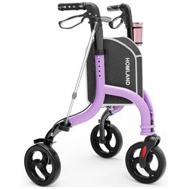 Andador-Dobravel-para-Idosos-de-3-Rodas-com-Suporte-para-Imagem-0