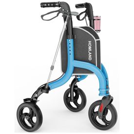 Andador-Dobravel-para-Idosos-de-3-Rodas-com-Suporte-para-Imagem-0