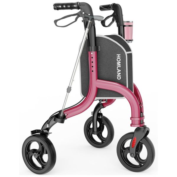 Andador-Dobravel-para-Idosos-de-3-Rodas-com-Suporte-para-Imagem-0