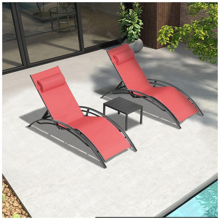 Espreguicadeiras-para-Jardim-Praia-e-Piscina-com-Mesa-Imagem-2