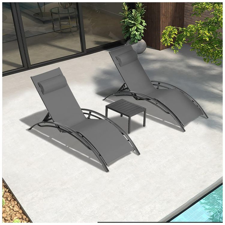 Espreguicadeiras-para-Jardim-Praia-e-Piscina-com-Mesa-Imagem-2