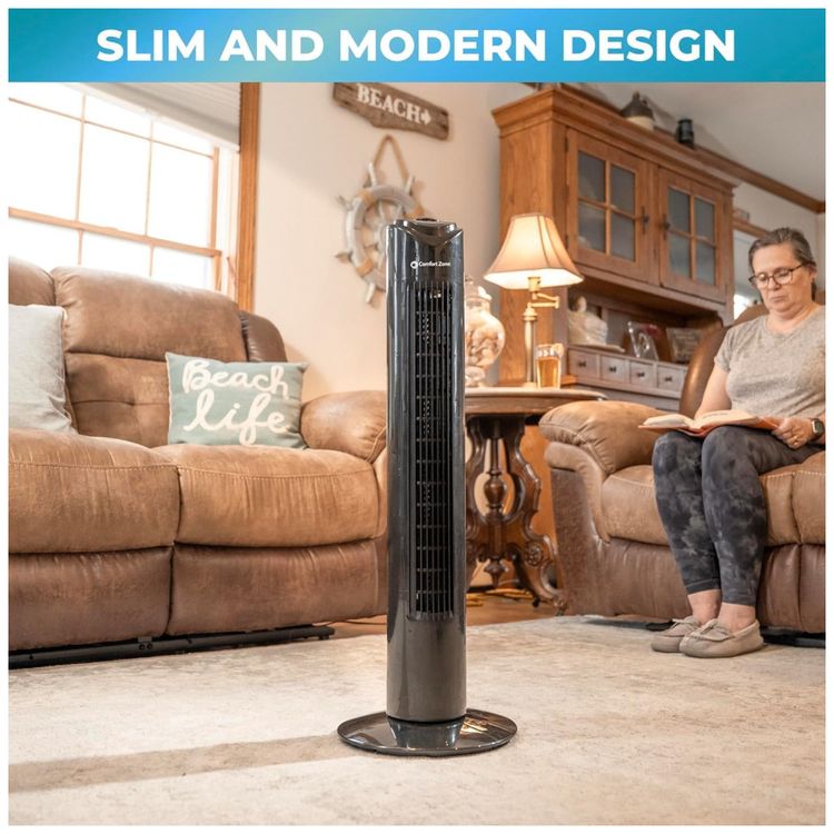 Ventilador-de-Torre-Portatil-Oscilante-3-Velocidades-Imagem-1