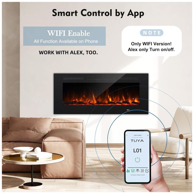 Lareira-Eletrica-Inteligente-de-127-cm-com-Wi-Fi-5-Ajustes-Imagem-1