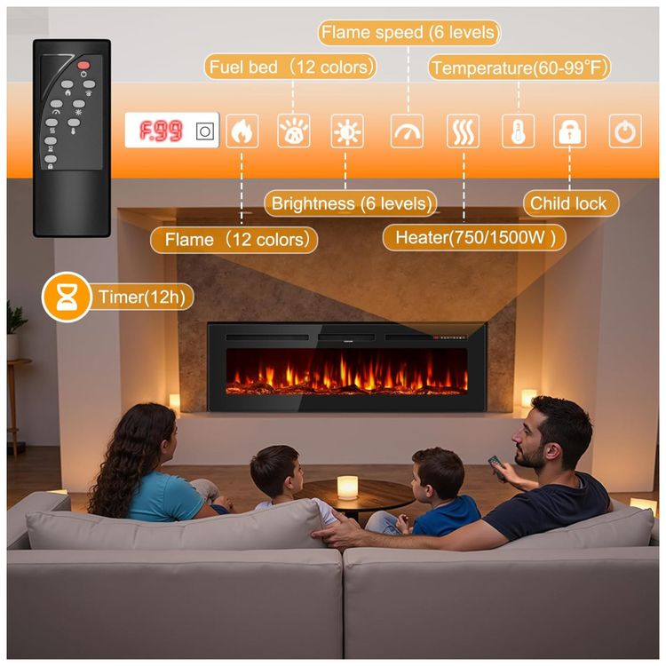 Lareira-Eletrica-de-127-cm-Embutida-ou-de-Parede-Imagem-1