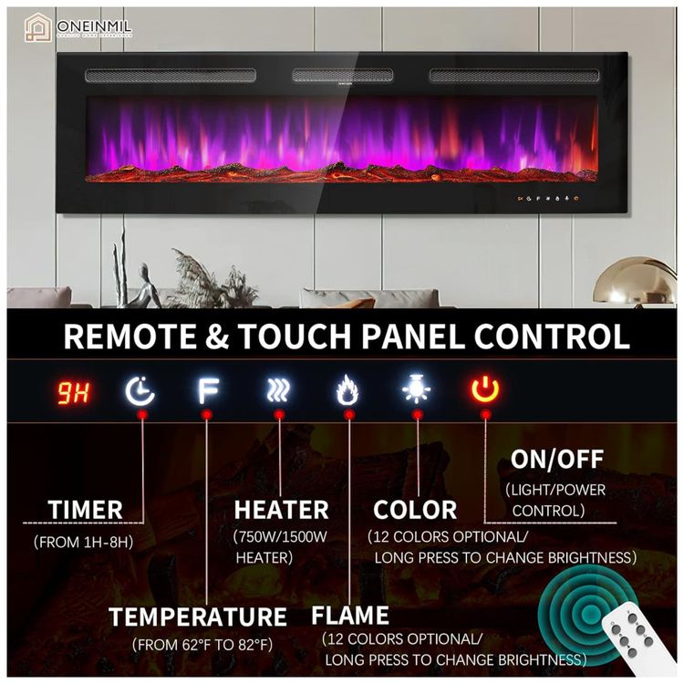 Lareira-Eletrica-oneinmil-de-152-cm-Embutida-ou-de-Parede-Imagem-3