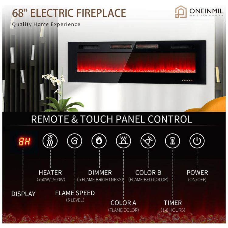Lareira-Eletrica-oneinmil-de-173-cm-Embutida-ou-de-Parede-Imagem-4