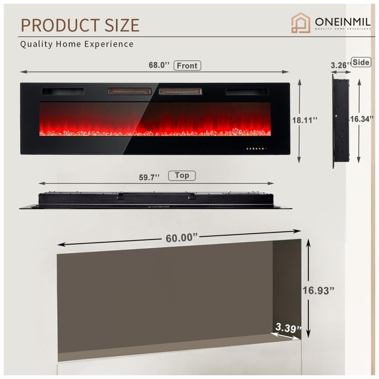 Lareira-Eletrica-oneinmil-de-173-cm-Embutida-ou-de-Parede-Imagem-7