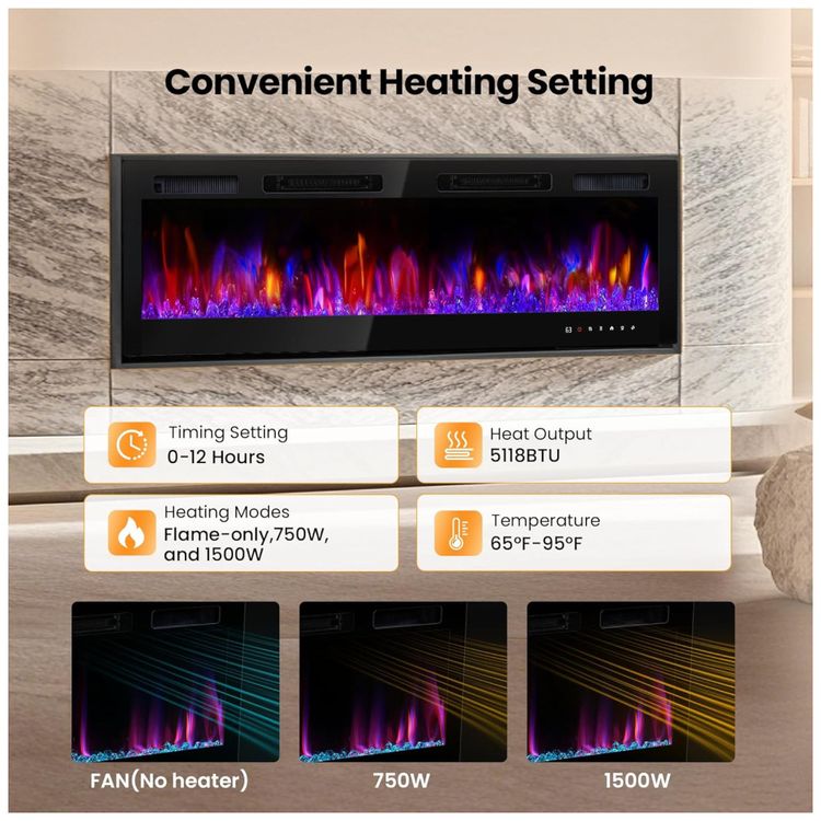 Lareira-Eletrica-de-178-cm-Realsmart-1500W-de-Parede-ou-Imagem-3