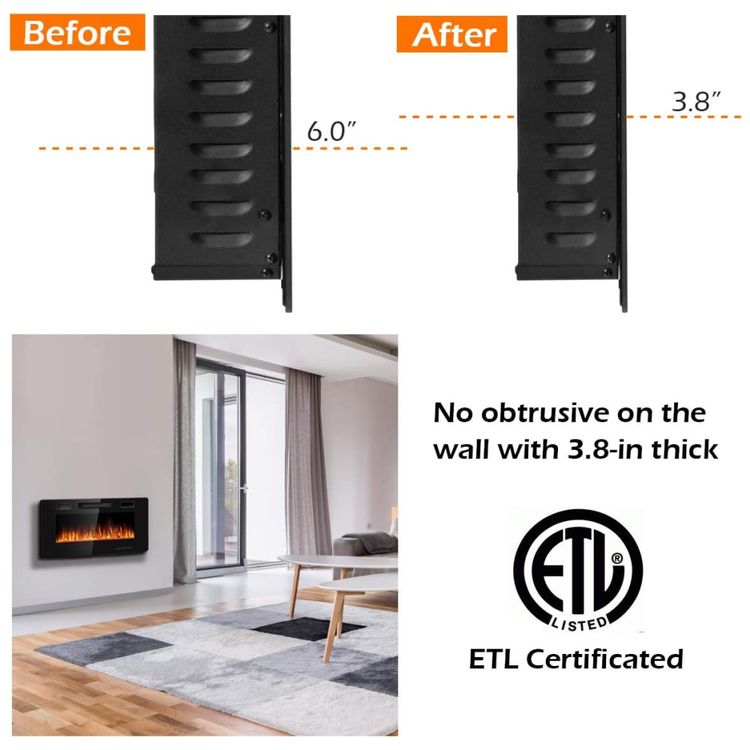 Lareira-Eletrica-Tangkula-de-91-cm-Embutida-ou-de-Parede-Imagem-3