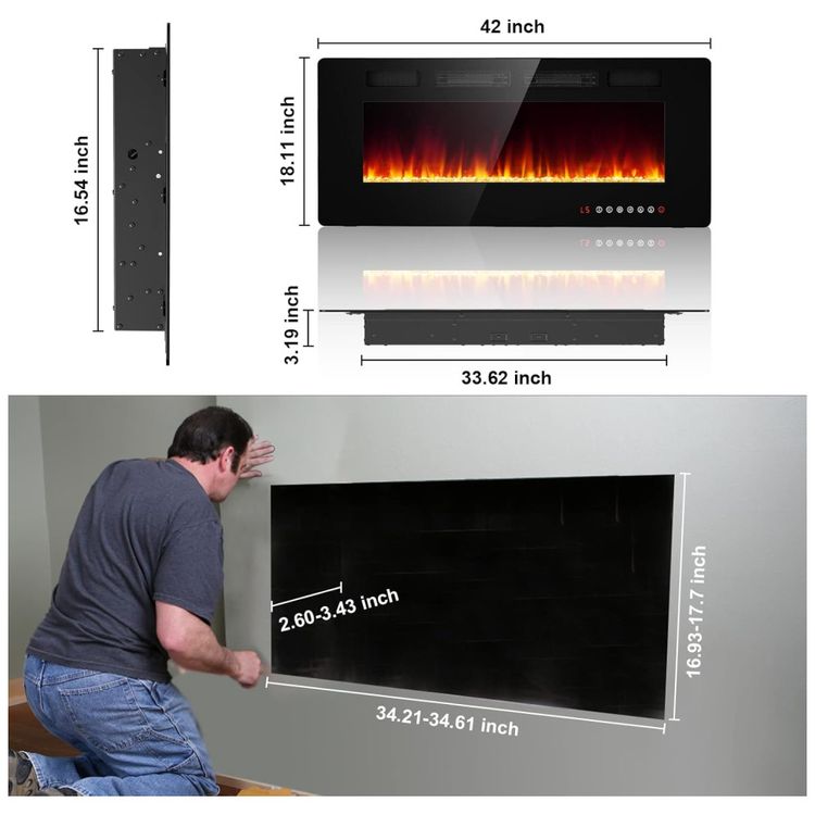 Lareira-Eletrica-BREEZEHEAT-107-cm-Recessada-Montada-na-Imagem-5