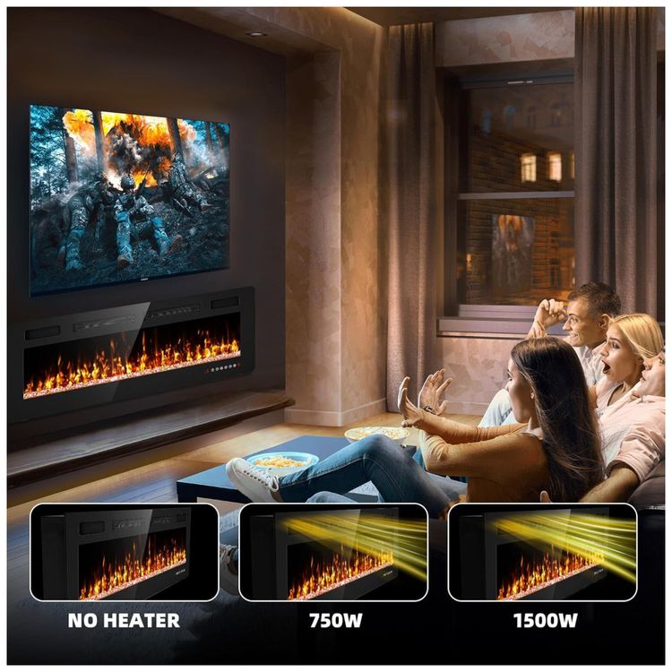 Lareira-Eletrica-Ultra-Fina-BREEZEHEAT-127-cm-Montada-na-Imagem-2