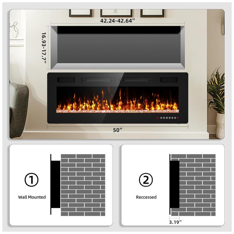 Lareira-Eletrica-Ultra-Fina-BREEZEHEAT-127-cm-Montada-na-Imagem-3