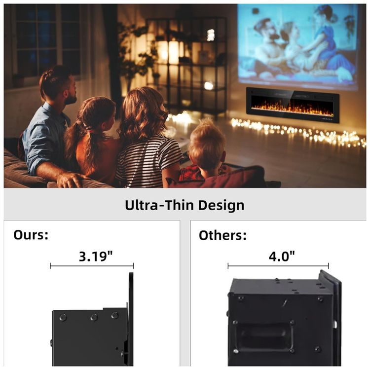 Lareira-Eletrica-Ultra-Fina-BREEZEHEAT-127-cm-Montada-na-Imagem-5
