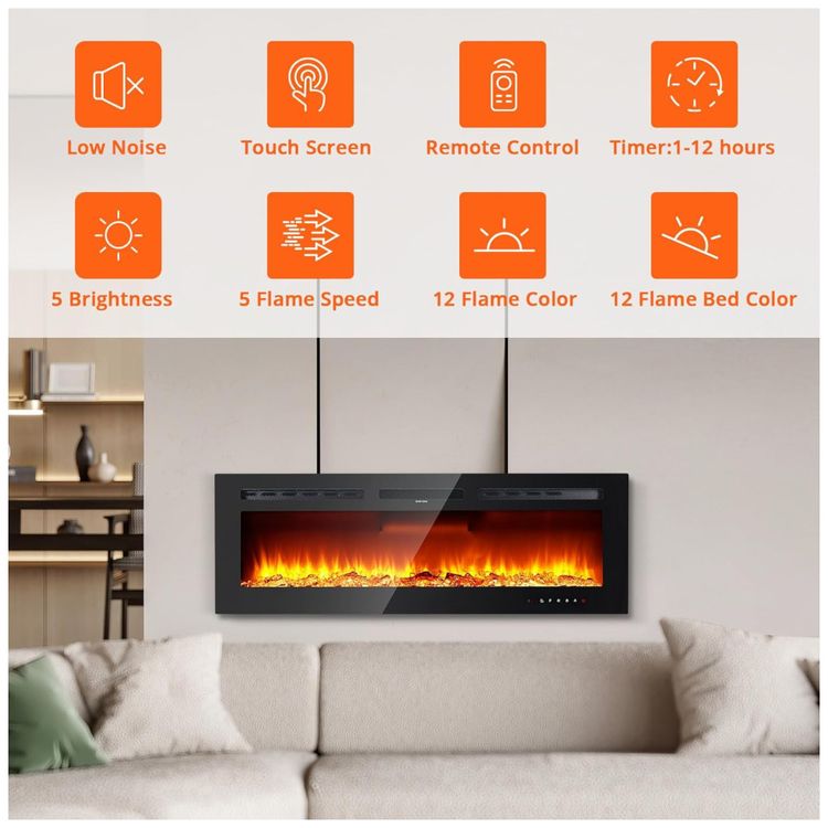 Lareira-Eletrica-127-cm-Recessada-e-Montada-na-Parede-Imagem-2