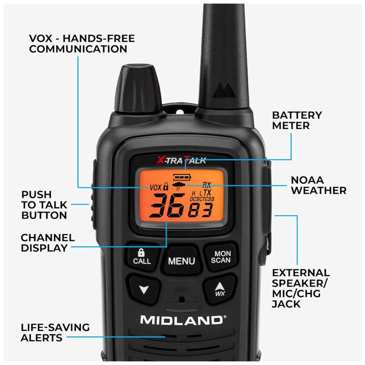 Radio-Comunicador-Walkie-Talkie-Midland®-LXT633VP3-com-36-Imagem-4