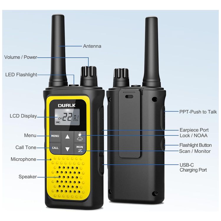 Radio-Comunicador-Walkie-Talkie-Durlk-Recarregaveis-de-Imagem-6