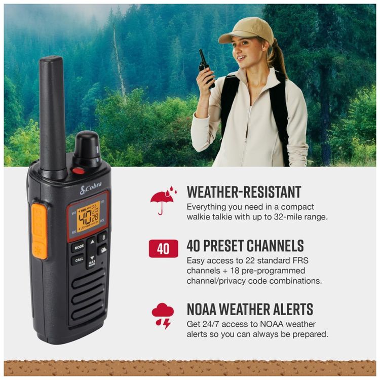 Radio-Comunicador-Walkie-Talkie-Cobra-RX380-Recarregavel-Imagem-2