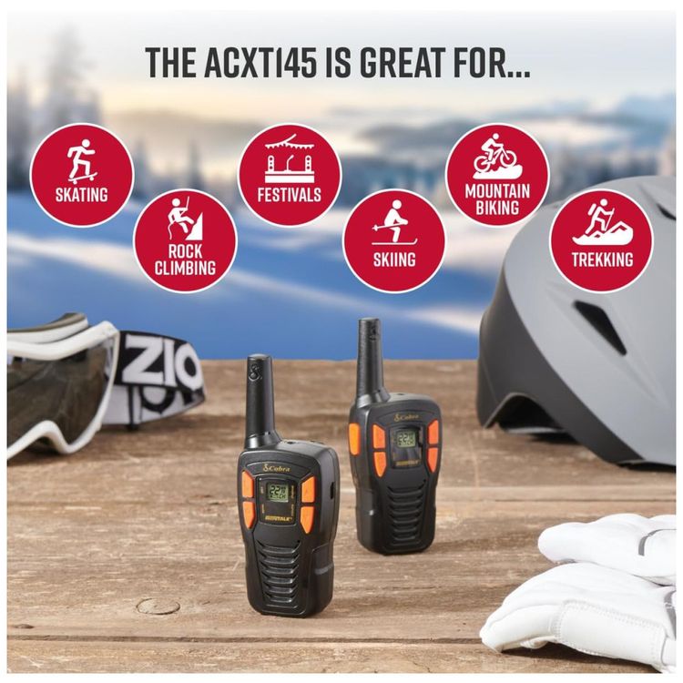Radio-Comunicador-Walkie-Talkie-Cobra-ACXT145-Compacto-Imagem-4