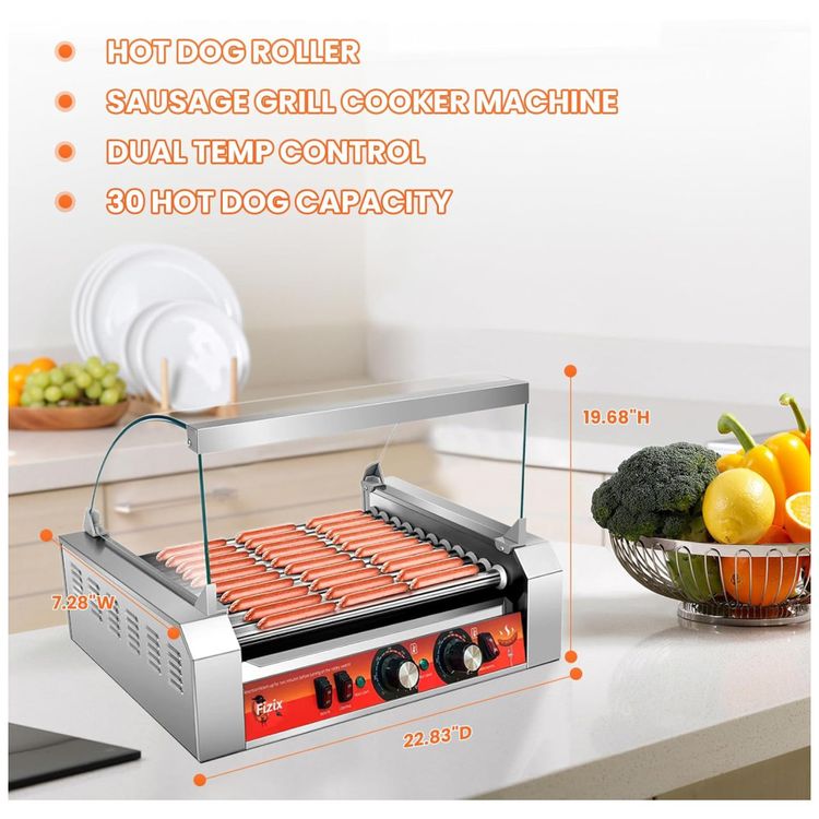 Maquina-de-Salsicha-Hot-Dog-Vexon-1700W-capacidade-para-30-Imagem-3