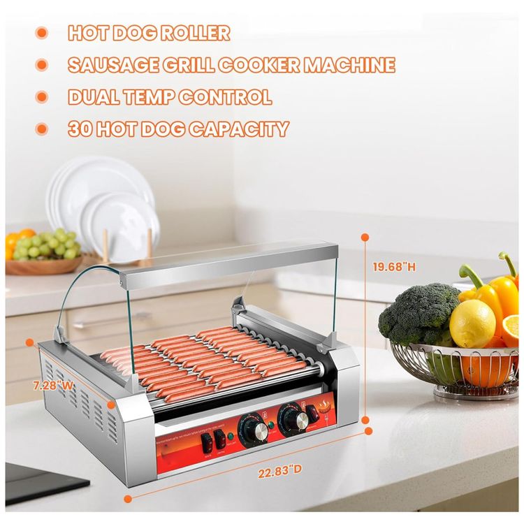 Maquina-de-Salsicha-Hot-Dog-Vexon-1670W-capacidade-para-30-Imagem-2