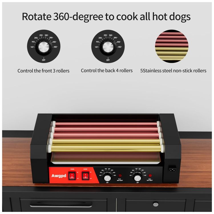 Maquina-de-Salsicha-e-Hot-Dog-Awgpd-Grill-5-rolos-Imagem-3
