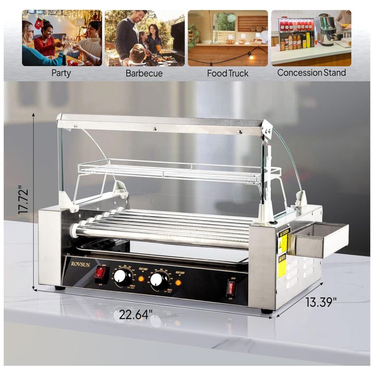 Maquina-de-Salsicha-Hot-Dog-Rovsun-Grill-para-18-Hot-Dogs-Imagem-7