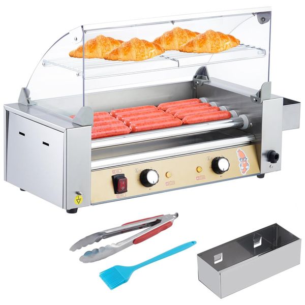 Maquina-de-Salsicha-Hot-Dog-Garvee-Grill-5-rolos-em-aco-Imagem-0
