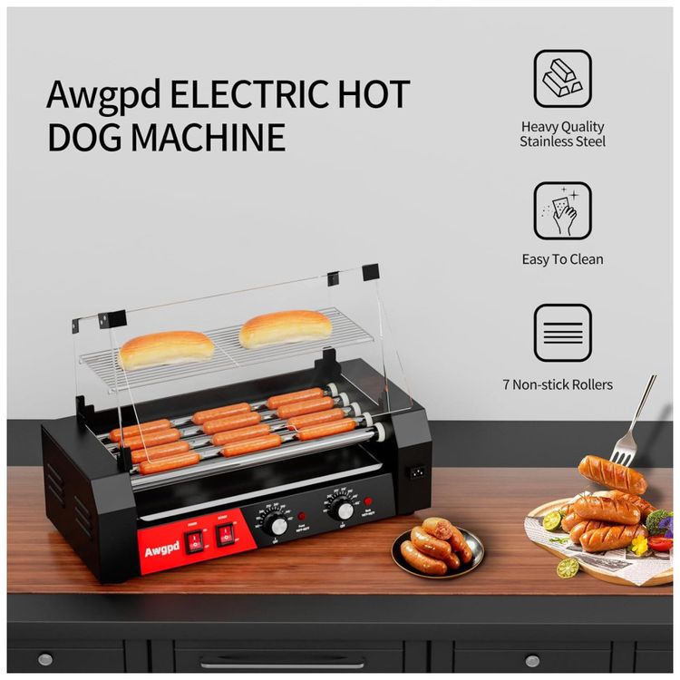 Maquina-de-Salsicha-e-Hot-Dog-Awgpd-Grill-5-rolos-Imagem-1