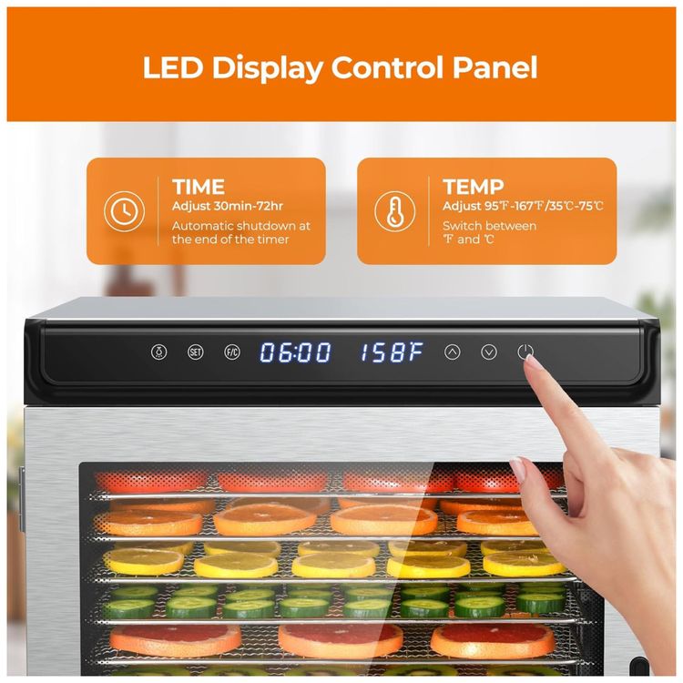 Desidratador-de-Alimentos-YASHE-12-Bandejas---1300W-Imagem-2