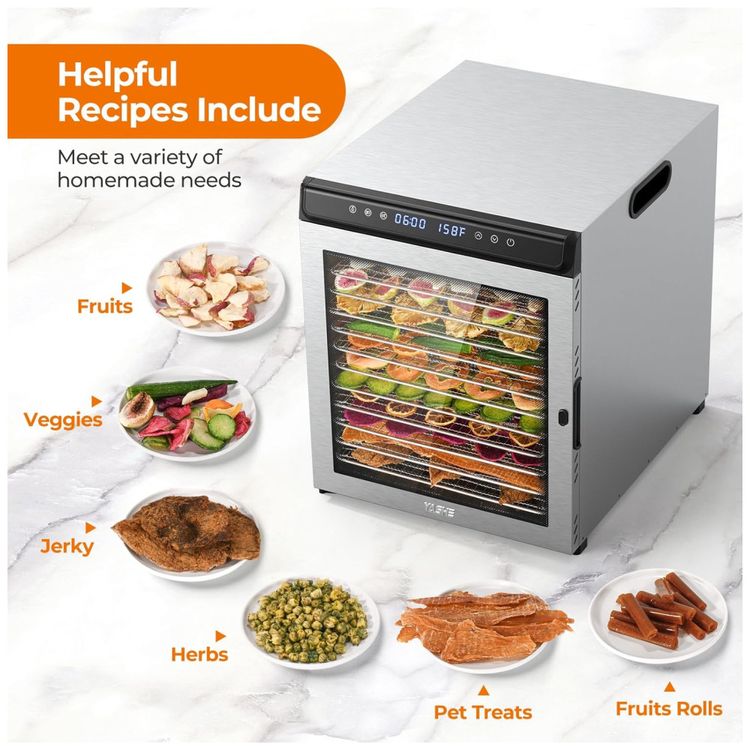 Desidratador-de-Alimentos-YASHE-12-Bandejas---1300W-Imagem-4