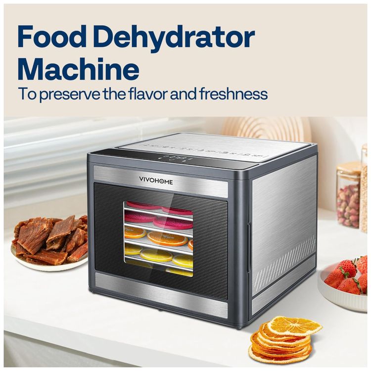 Desidratador-de-Alimentos-VIVOHOME-6-Bandejas-de-Aco-Imagem-1