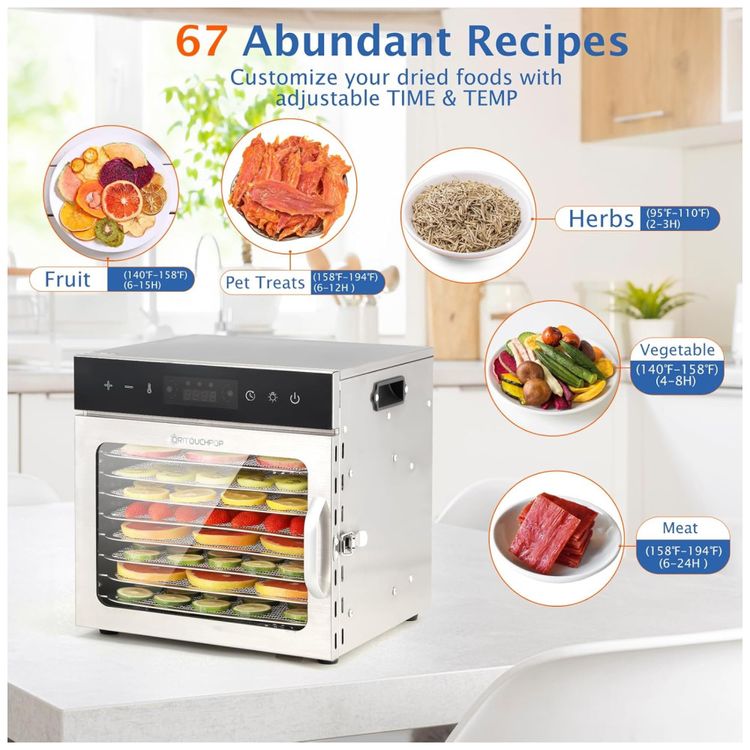 Desidratador-de-Alimentos-Oritouchpop-8-Bandejas-de-Aco-Imagem-4