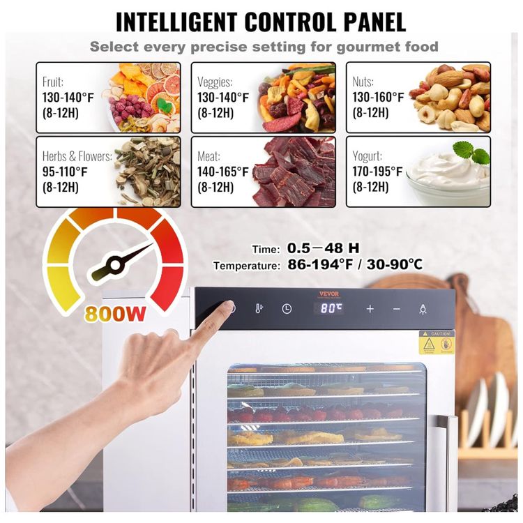Desidratador-de-Alimentos-VEVOR-10-Bandejas-de-Aco-Imagem-1