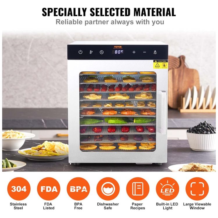 Desidratador-de-Alimentos-VEVOR-10-Bandejas-de-Aco-Imagem-4