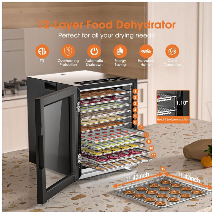 Desidratador-de-Alimentos-PSIIDAN-12-Bandejas-de-Aco-Imagem-1