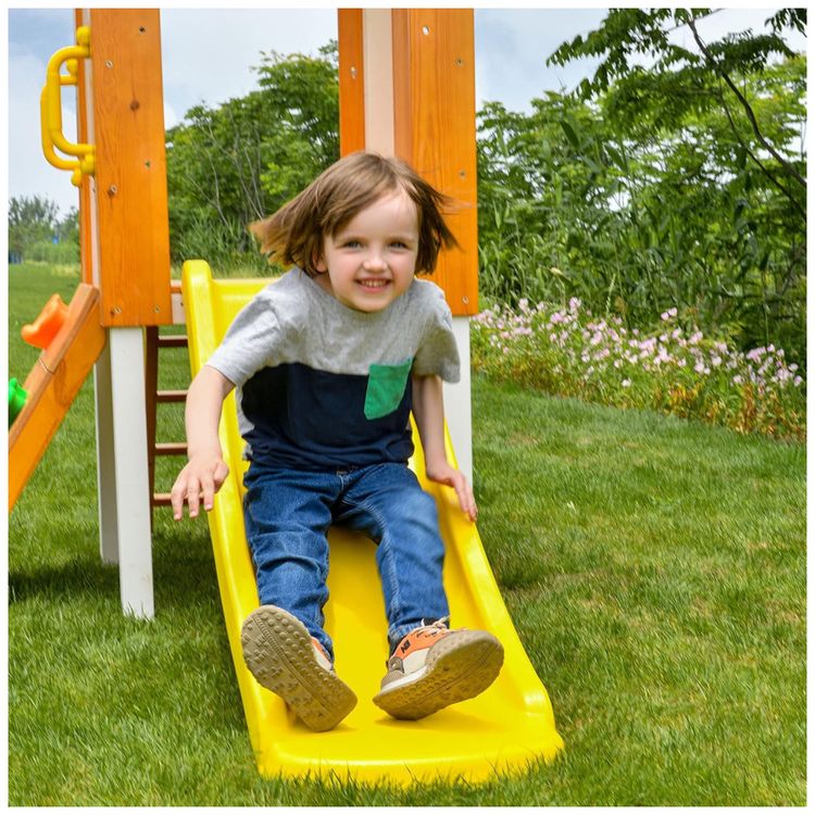 Playground-Infantil-de-Madeira-com-Escorregador-Balanco-Imagem-4